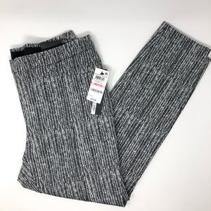 Alfani 10P Ankle Pants Black White Comfort Waist